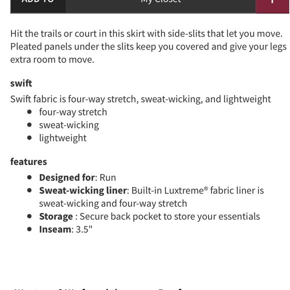 💕Lululemon Play Off The Pleats Skirt 13”-Daydream - Picture 15 of 16